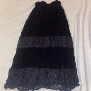Joe B Maxi Skirt Size M Boho Black